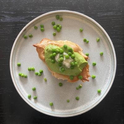 recettes-petits-pois recette eclair à la crème de petits pois