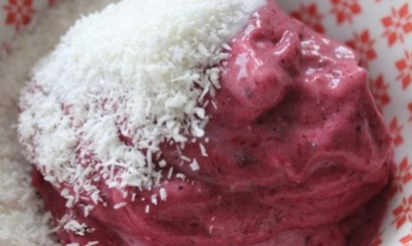 La glace à la framboise